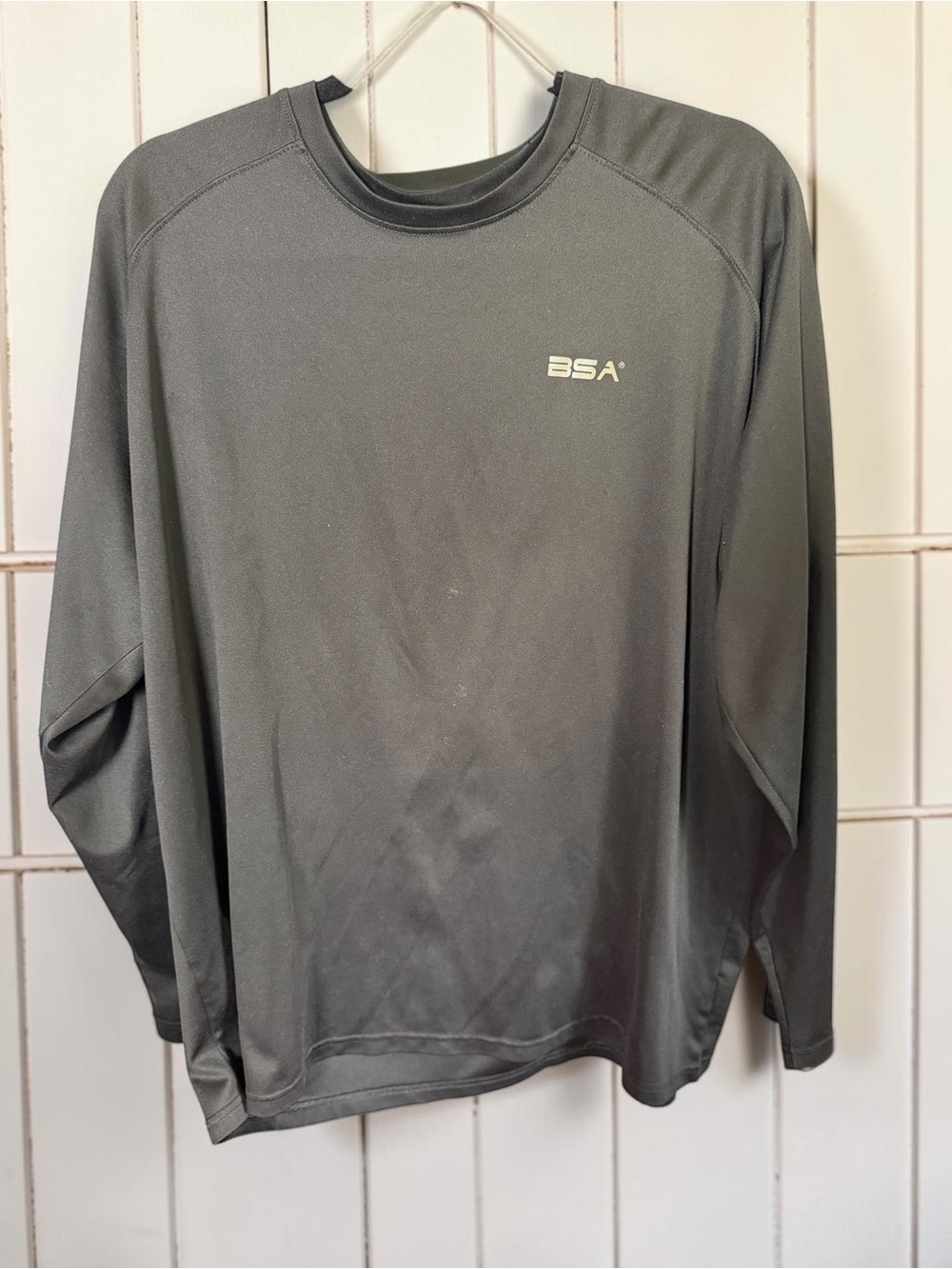 Boy Scouts of America BSA Performance Long Sleeve Shirt XL Gray Official Scout